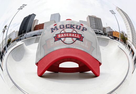 Fisheye Lens Baseball Cap Mockup