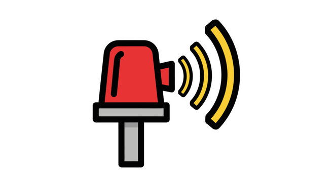 Emergency Siren Light Alarm Signal.