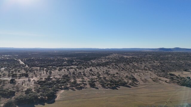 Aerial scenes of north Lake LBJ in the central Texas Hill Country