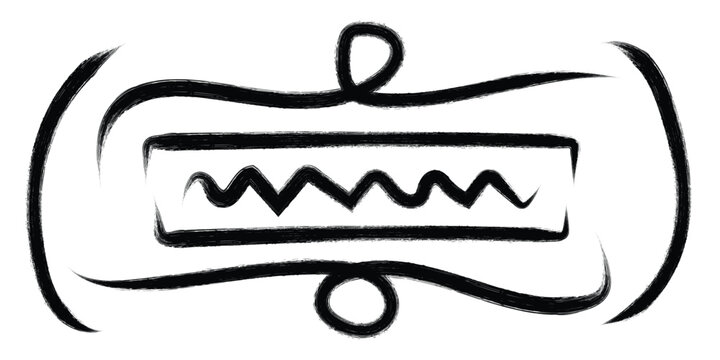 Set of black hand drawn brush stroke decorative elements, borders, frames, and wavy line isolated on transparent background, vector illustration