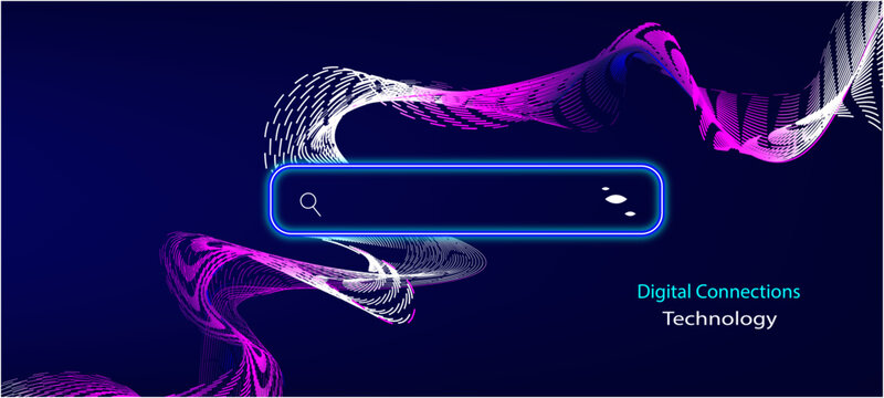 AI Banner Concept In The Digital Style. Generative Ideas Design Element For Internet Technology. vector illustration of an abstract background