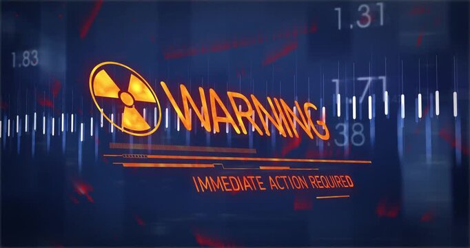 Vertical video: WPX flash morphing trefoil into WARNING, waveform pulsing, demanding safety action