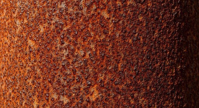 Close up of a rusty metal surface with a textured pattern.