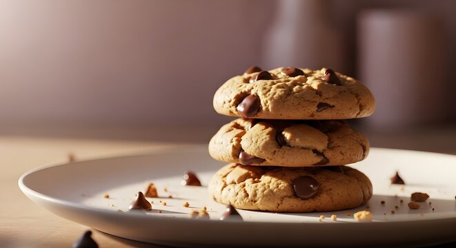 Varias galletas desmenuzadas fotograf&iacute;a de comida publicitaria profesional