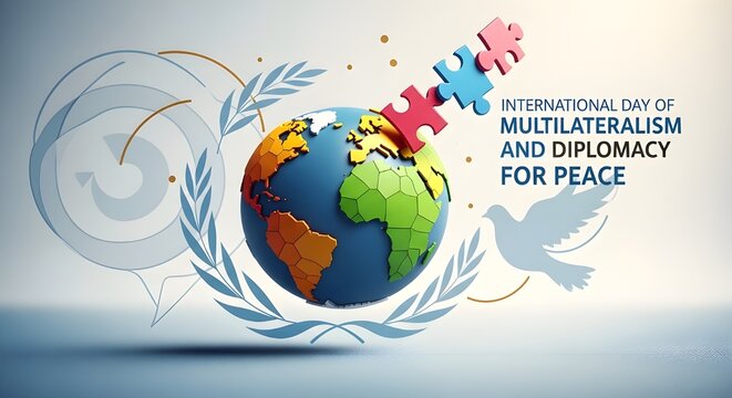 A conceptual illustration for the international day of multilateralism and diplomacy for peace