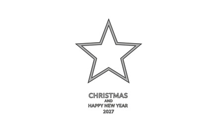 Obraz premium Christmas star holiday symbol icon.