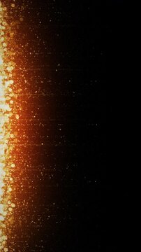 Golden Glitter Bokeh Background With Light Particles And Dark Negative Space For Elegant Design