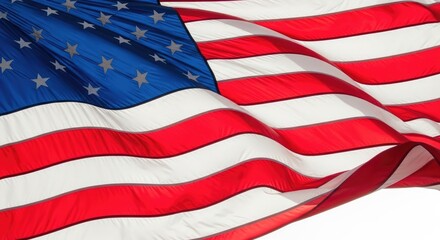 Obraz premium American flag waving with stars and stripes
