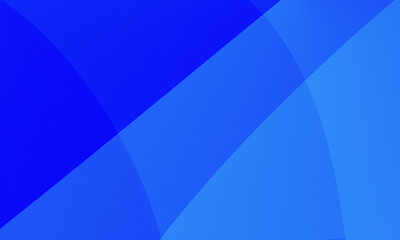 Obraz premium A clean and modern geometric abstract background, featuring overlapping curved shapes in shades of royal blue to light blue, with a fine grain texture throughout.