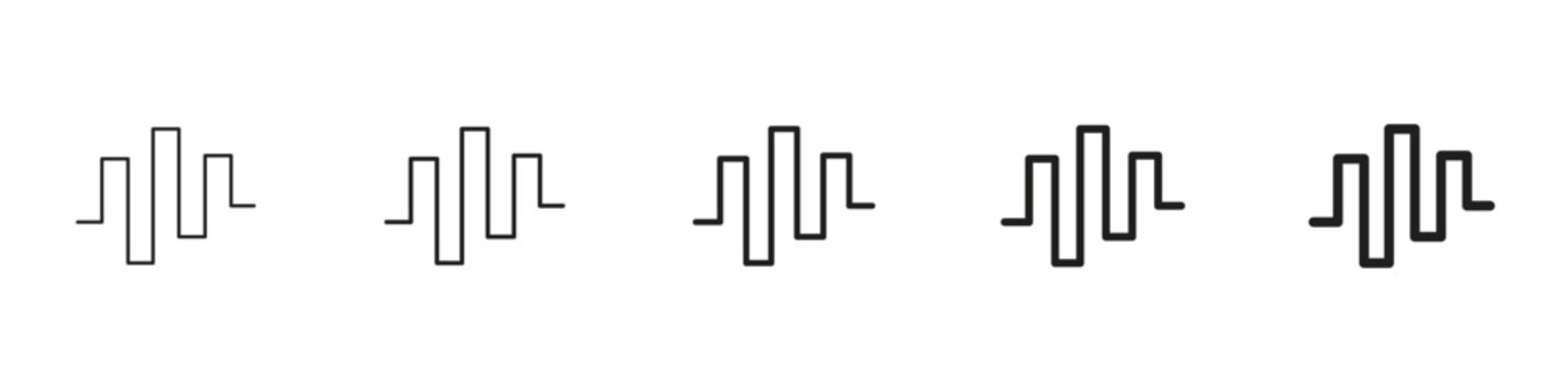 Wave square icon