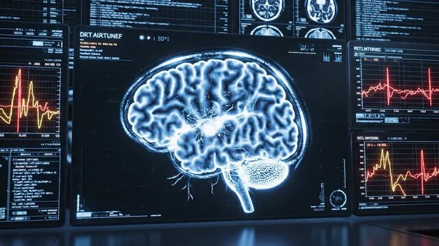 Brain scan medical technology interface.