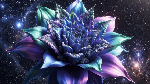 Orchestrating Cosmic Bloom Through Spiraling Night Petals