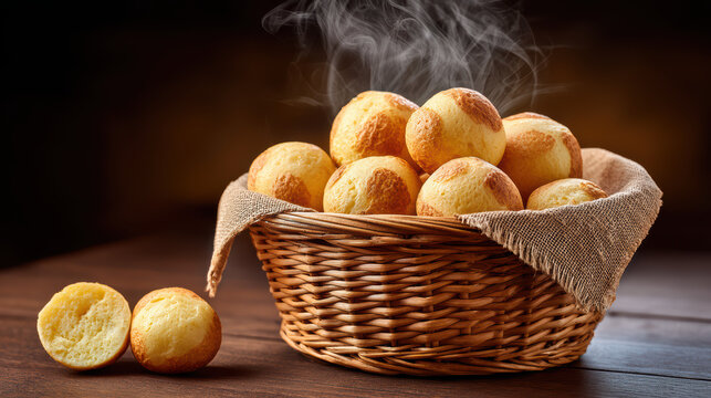 traditional brazilian cheese bread pao de queijo
