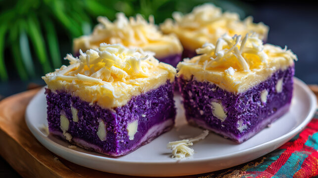 transparent ube halaya purple yam jam close-up