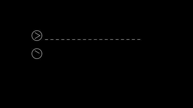 ui arrow flow with dashed line animation 4k.