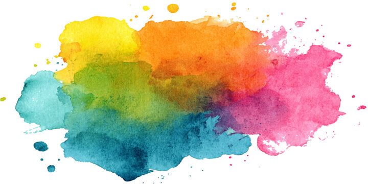 A vibrant watercolor abstract, a dynamic blend of colors, evokes the fluidity of artistic expression.