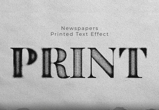 Newspapers Printed Text Effect
