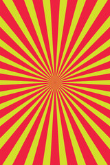 Fototapeta premium Sunburst pattern vector, red and yellow rays isolated PNG with Transparent Background