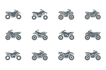 set of atv icons, all terrain vehicle, offroad vehicles © DzgnVibe