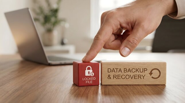 Corporate Data Backup and Recovery Against Locked File Cyber Threat