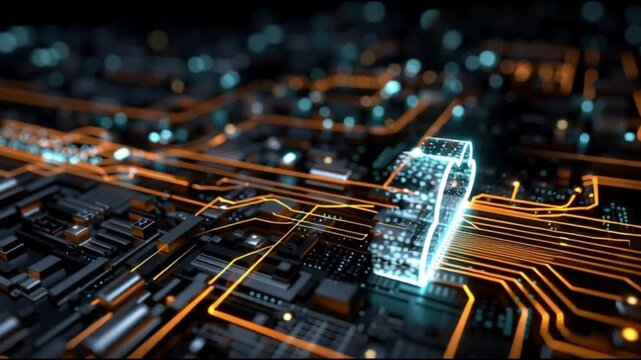 Cloud backbone architecture. Network performance. Infrastructure framework. Data center  orchestration. Glowing cloud icon on a futuristic circuit board with data flow lines