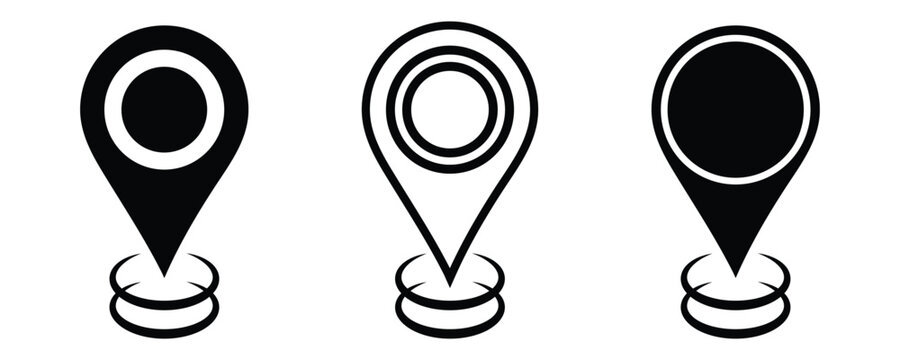  Modern location map pin icons collection. Location pin icon in editable stroke for navigation, maps and geolocation designs in apps, websites and user interfaces. Vector illustration.
