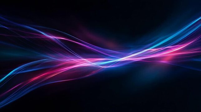 Abstract light trails in vibrant colors.
