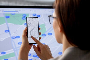 Woman Interior Designer Creating Virtual Home Renovation Plans