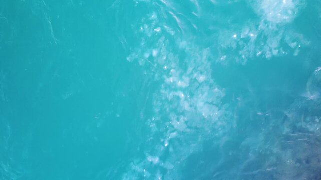 Aerial Churning Turquoise Surf Foam Waves Capturing Turbulent Water Motion, Swirling White Froth, Spray And Rhythm, High Energy Coastal Texture Ideal For Adrenaline And Oceanography Scenes