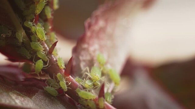 Aphids can be found on the underside of leaves and on new shoots or leaf growth on a rose. The infested rose leaves and flowers