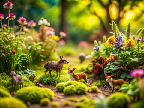 Miniature World: Vibrant Wildlife in Their Natural Habitat