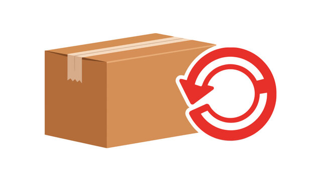 Cardboard Box with Arrow.