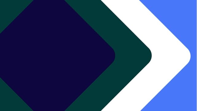 Dynamic abstract geometric pattern with overlapping rounded shapes in blue, green, and white, creating a modern graphic background for versatile design projects