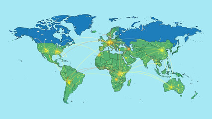 Fototapeta premium World Map Geography.