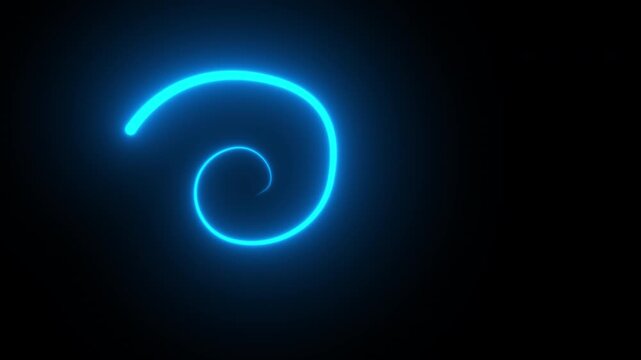 Neon Spiral Light Animation with Alpha Channel 4K.
Glowing Energy Spiral Motion Graphic Transparent.