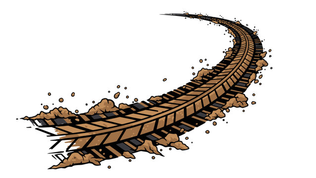 Railway Track Breaking Apart.