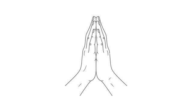 Hands in Prayer Position.
