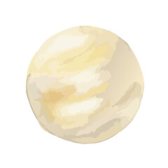 Watercolor-style mystic solar system planets set, earth, mars, jupiter, saturn, space illustration／水彩　惑星 © BN studio