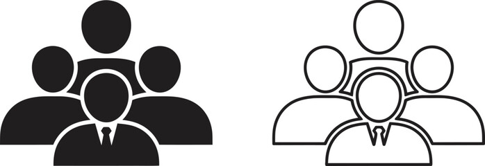 Fototapeta premium Teamwork business icons set Vector