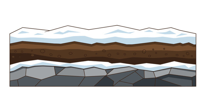 Mountain Landscape Geological Layers.