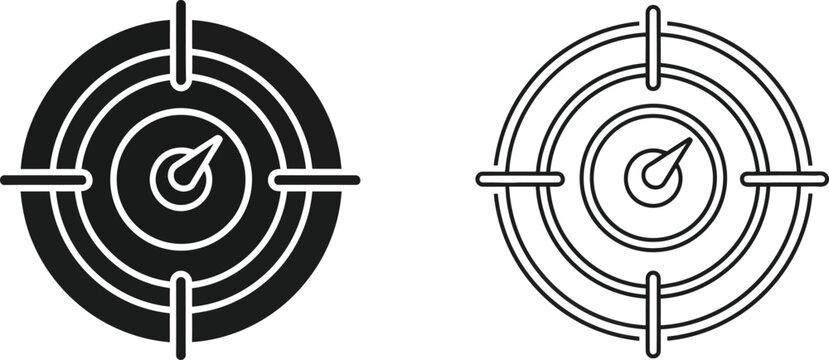 Target practice bullseye icons Vector