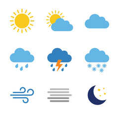 Obraz premium World Meteorological Day Icons A Visual Guide to Weather Phenomena