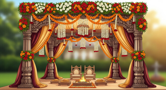Hindu wedding mandap 
