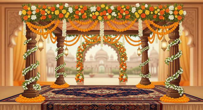 Hindu wedding mandap 