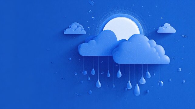 ai weather prediction blue on a blue background