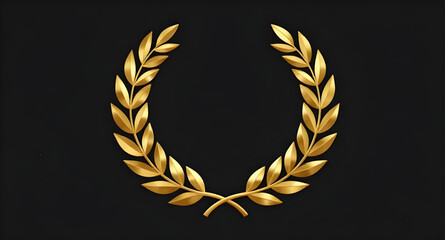 laurel, gold, wreath, golden, leaf, leaves, branch, branches, foliage, botanical, plant, olive, olivebranch, victory, award, honor, success, achievement, winner, champion, emblem, badge, crest, symbol © mrpixel