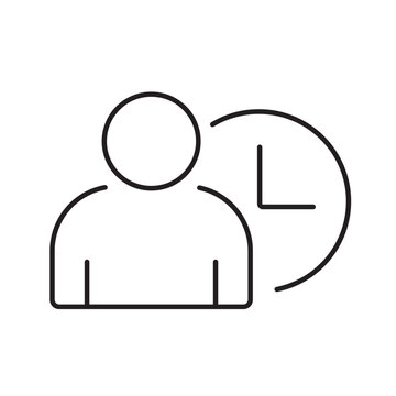 A vector icon representing session timeout in security and authentication systems, created in clean line style with editable stroke