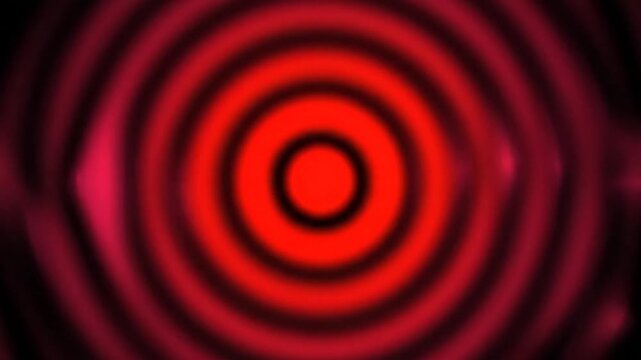 Red glowing abstract diamond shape on black digital background