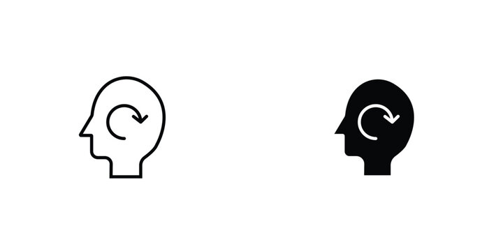 Memory recall icon graphic design vector symbols. Best for Graphics