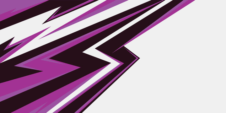Abstract purple sports background with lightning geometric shapes